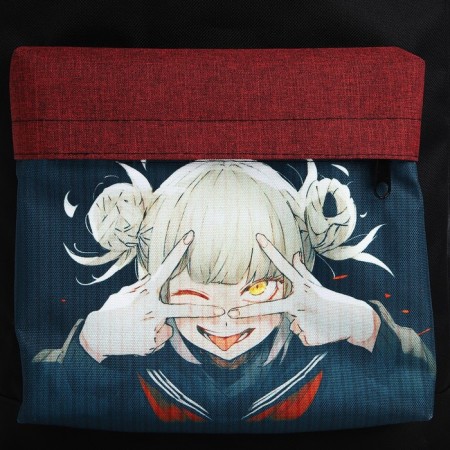 School Youth Backpack "Anime", 33x13x37, Lightning Department, N/Pocket, Black, Red-4