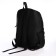 Youth backpack from textiles with a zipper, waterproof, 3 pockets, black color
