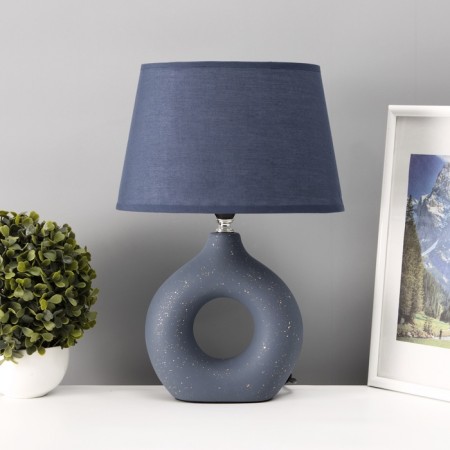 Hand lamp with lampshade Risalux "Angelica", 1 × 40 W, E14, Blue, 22 × 22 × 32 cm-2