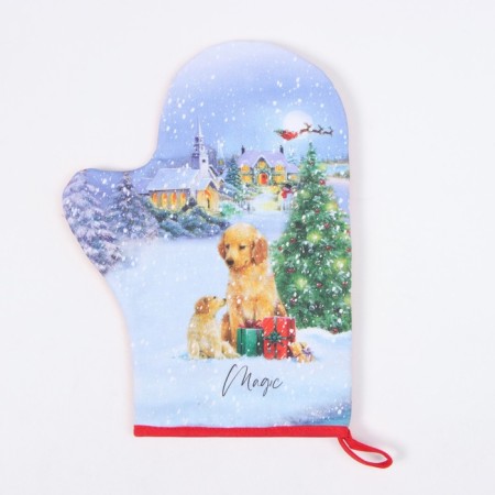 Mittens and Open Ethel "Christmas Evening" 20x28 cm, 100% HL, Vatin 250 g/m2-2