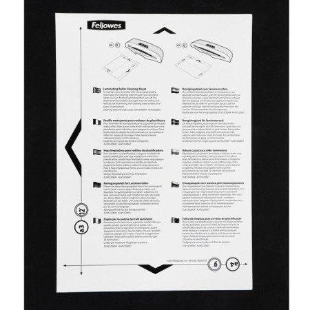 Cleaner for laminators, 10 pieces, Fellowes CRC53206-1