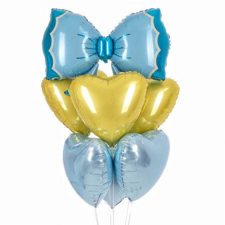 Set of foil balls "Bow", 7 pcs.-2