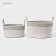 Set of storage baskets, manual weaving, cotton, 2 pcs: 30 × 22 × 16 cm, 37 × 28 × 21 cm