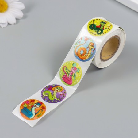 New Year Stick Paper "Snake" d = 2.5 cm 252 pcs in the roll-4