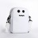 Youth bag with a zipper, white color