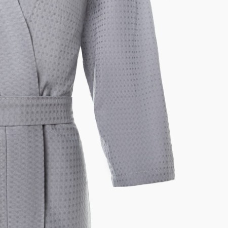 Women's waffle robe and I am 3/4 sleeve, size 46-48, gray, 100% cotton, 200g/m2-5