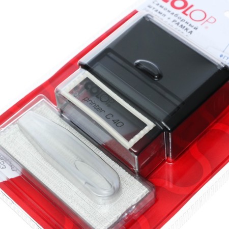 Automatic COLOP PRINTER Stamp with 40 SET-F, 6/4 lines, 2 cash desks, black-3