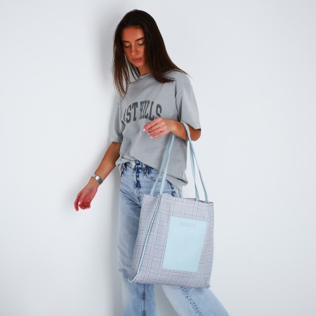Bag - Shoper with a patch Nazamok Gray, 40 × 38 × 7 cm-6