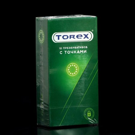 Torex condoms with dots, 12 pcs.