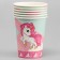 Paper glasses "Unicorn", 6 pcs.
