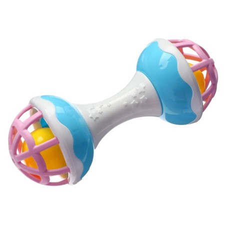The rattle "Dumbbell", with elastic elements, 17 cm-2