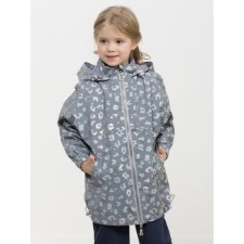 Vetrovka for girls, height 104 cm, silver color