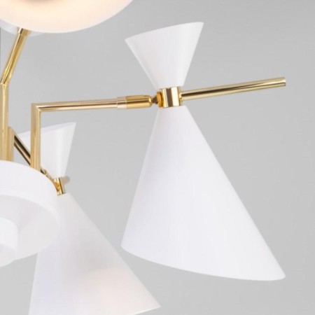 APART chandelier, 5x60W E14, color gold, white-3