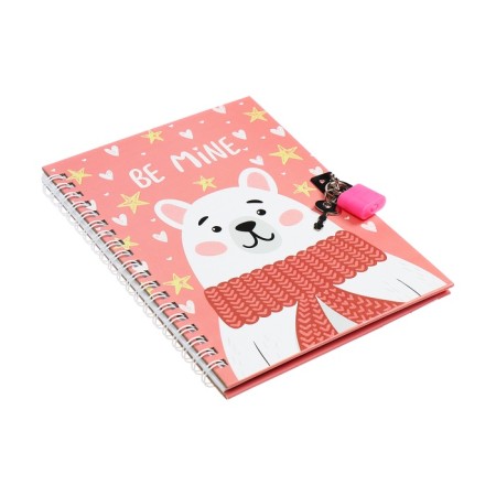 Gift notebook, 45 sheets, line, on the castle, on the crest, Bear (17.8x13cm)-1