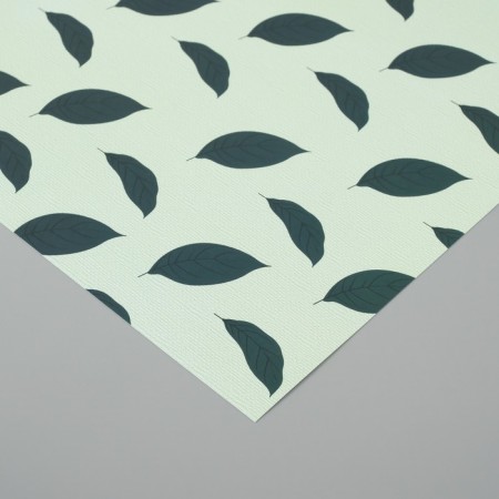 Scrapbooking paper "Avocado leaves" density 180 grams set 5 pcs 30.5x32 cm-3