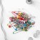 English pins, 38 mm, 100 pcs, colorful color