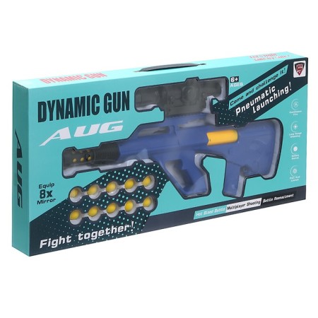Blaster "Pomp -Aug", shoots soft balls, sight-6