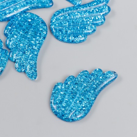 Decor for creativity plastic "Brilliant wings" blue 2.2x3.3 cm