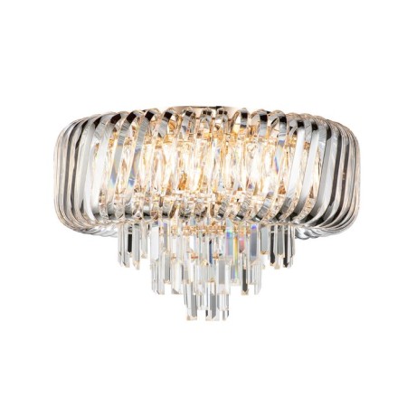 Ceiling light indigo, 12007/8C Gold. 8x40W, E14, 600x600x350 mm, transparent color