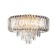 Ceiling light indigo, 12007/8C Gold. 8x40W, E14, 600x600x350 mm, transparent color