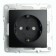 1-seater s/s outlet with a protective curtain, Stekker series Erna, PST16-9110-03, Che 1022448