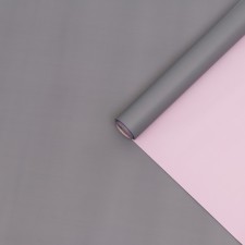 Two -sided matte film 0.5 x 10 m, pastel series, 65 μm, gray + tea rose