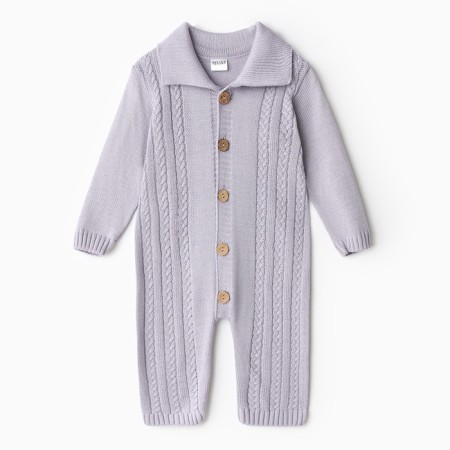 Combine Children's Knitted Minaku, height 62-68, gray-blue color-2