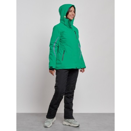 Ski costume female winter, size 46, green color-6