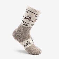 Women's socks from Mongolian wool, gray color, size 25 (40-42)