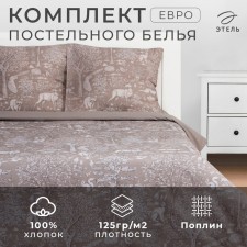 Bed linen Ethel euros “Fairytale Forest” 200x215 cm, 220x240 cm, 70x70 cm -2 pcs, tins 125 g/m2