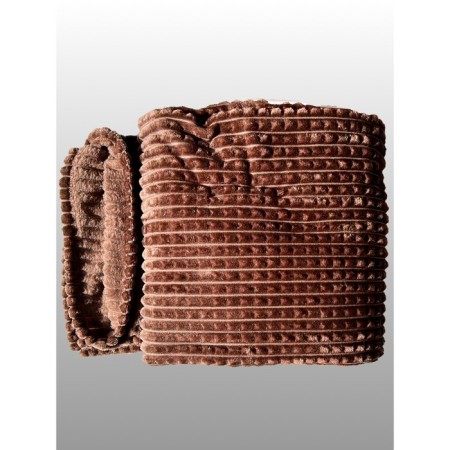 Plaid 2 joint venture diva Afrodita, Velsoft, size 180x200 cm, dark brown color-2