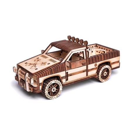 Mechanical 3D puzzle made of wood "Pickup WT-1500"-11