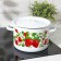 Cylindrical pan “strawberry meadow”, 4.5 l, enameled cover