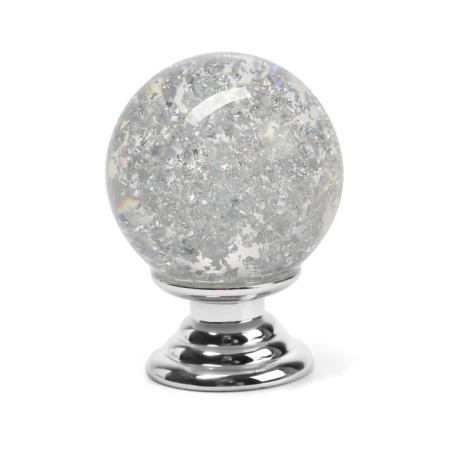 Handle button Cappio PK106, D = 25 mm, plastic, color chromium