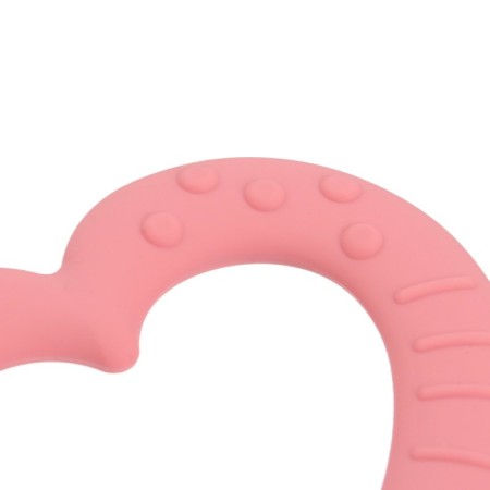Silicone teether "heart", pink color, mum & baby-4