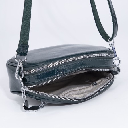 Bag Cross-Bodi with a zipper, green color-7