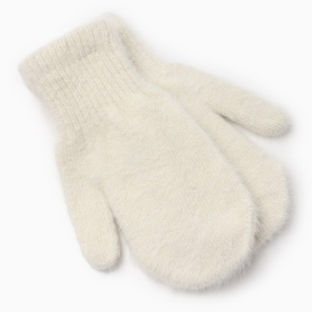 Women's mittens, milk color, size 20-1