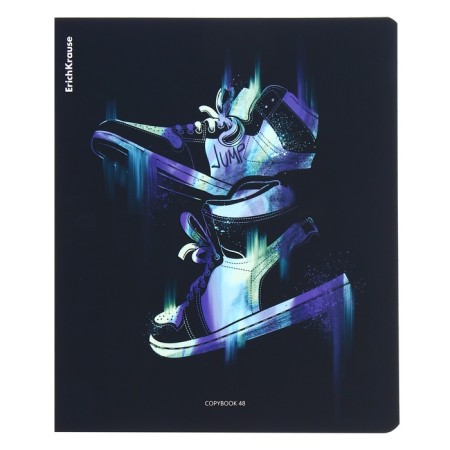 Notebook of 48 sheets in the Erichkrause "Sneakers", UV-Lyk, cover coated cardboard, offset block, mix-5