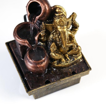 Ganesha fountain with jugs gold 19.5x13.5x10 cm-4