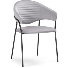 Chair on the metal frame Runso metal/velor, black/gray 57x56x82 cm