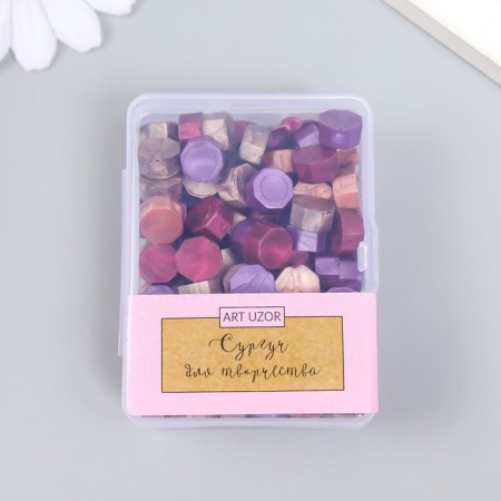 Surgut in granules in the box "octagonal" gold and purple 35 grams 2.4x5.5x7 cm-2