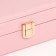 Casket to the leatherette for jewelry "Matte surface. Rectangular" Pink 16x11.5x5.5 cm