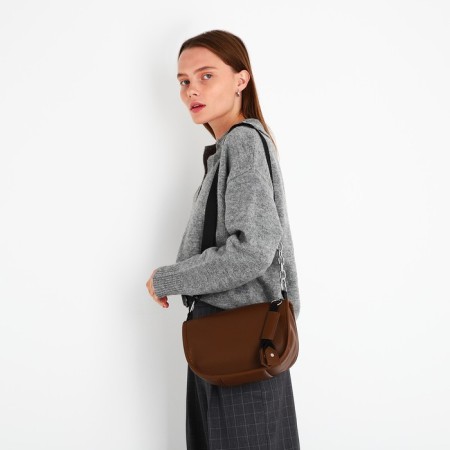 Cross-Bodi Bag on a zipper, brown color-5