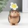 Souvenir Polystone "Hedgehog with Flower/Leaf" MIX 3.8x4.3x7.5 cm