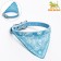 Collar with a scarf 32 x 1 cm, Osh 22-28, blue