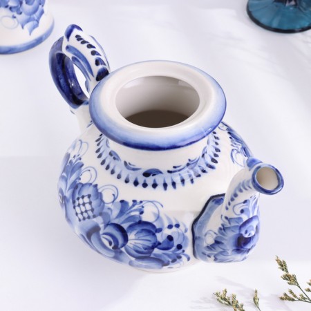 Teapot "Sparrow", 26 x 21 cm, gzhel-4