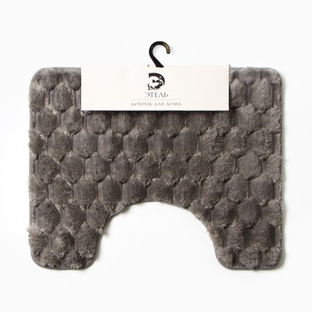 Bathroom mat Ethel "Rombs", col. light gray, 40x50 cm-3