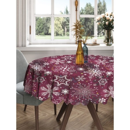 The tablecloth “Bright snowflakes”, round, Saten, d = 150 cm