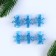 New Year! Brongs for the decor "Snowflakes" are blue, 6 pcs.