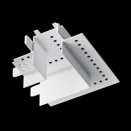Corner Connector for the built-in track system Technical TRA084CL-12W, 7.8x7.8x3.45 cm, white color-5